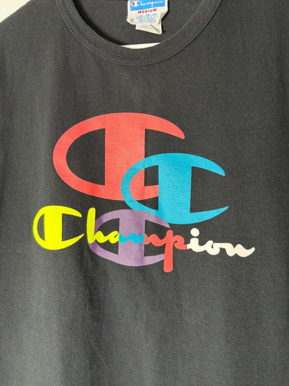 Champion Colorblock Graphics Heavyweight Cotton T-Shirt Unisex M - Picture 2 of 6